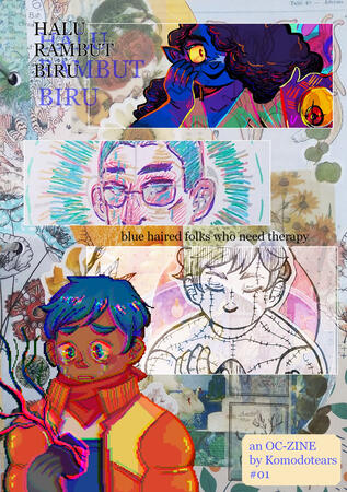 Halu Rambut Biru - OC zine 1. A zine about some blue haired OC. 2023